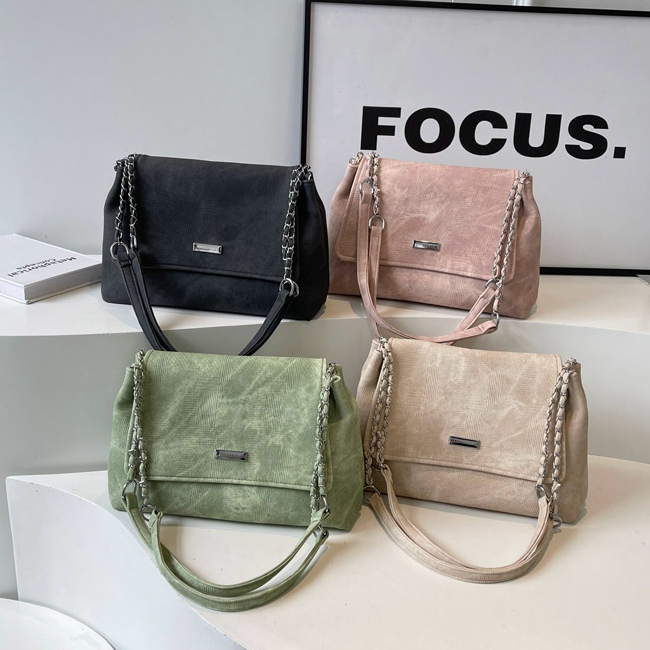 Newest Crossbody Purse Pu Leather Fashion Handbags with Chain Strap Wholesale Shoulder Bag for Women