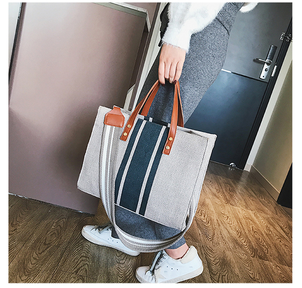 New Arrival Simple Single Shoulder Ladies Large Capacity Tote Bag Canvas Messenger Bag For Women