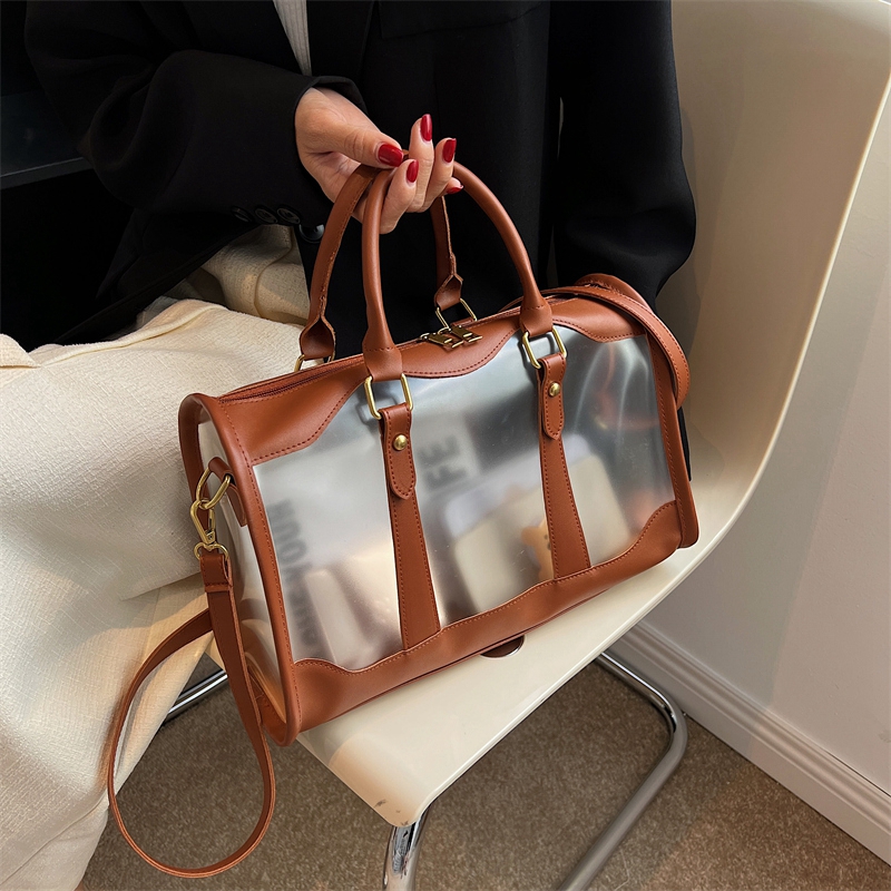 New Design Women Single Shoulder Bags Transparent PVC Handbags Waterproof Travel Shopping Tote Bag