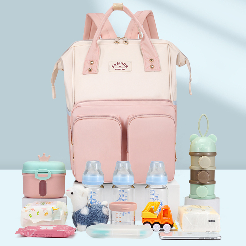 Luxury colorful Outdoor Portable Maternity Backpack Mummy Baby Diaper Bag Nappy Changing Backpack