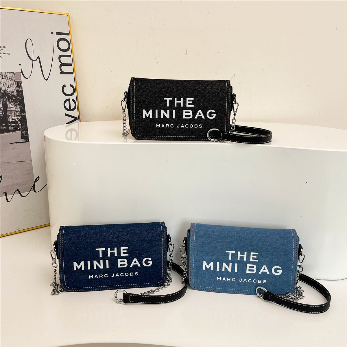 Wholesale Denim Women Purse Mini Jeans Shoulder Bags Cover Crossbody Messenger Bag Handbag