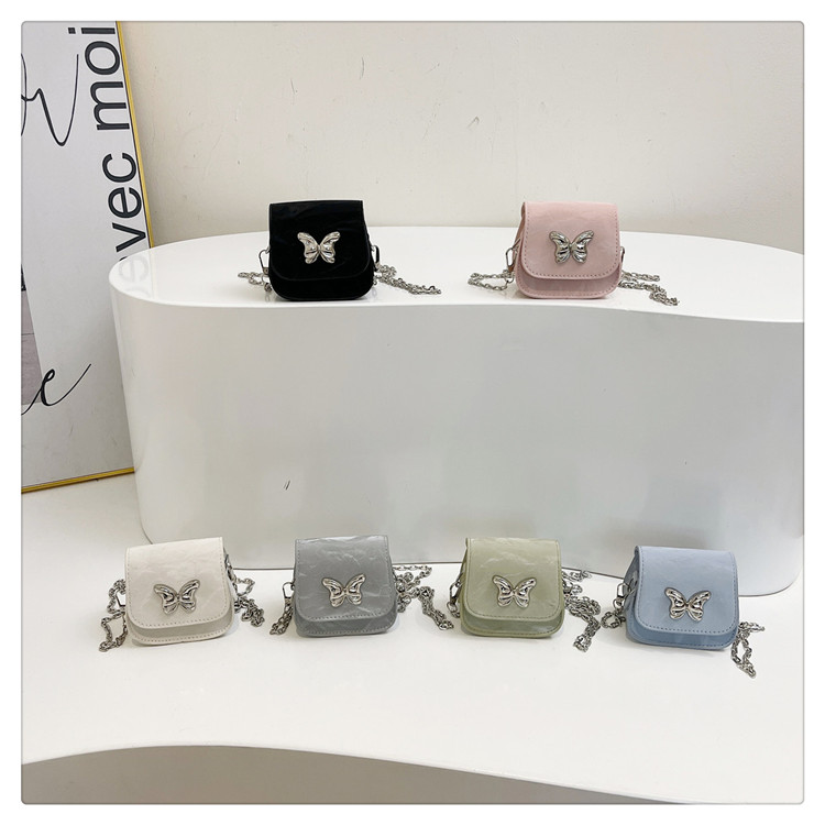 Wholesale 2024 New Women's Shoulder Bags Crossbody Bag Sliver Chain Casual Mini Bag Butterfly Ladies Handbags